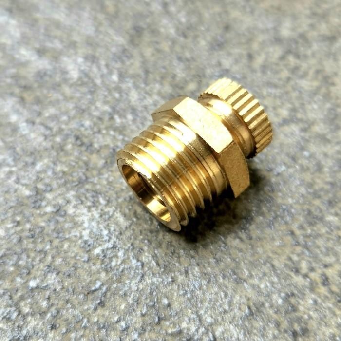 (Allthebest) Baut Tutup Nepel Pembuangan Air Tabung Kompresor Kuningan