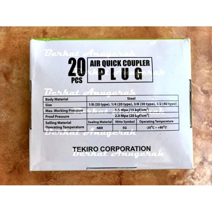 (Allthebest) TEKIRO PM 20 Nepel Air Quick Coupler Plug Alat Konektor Kompresor PM20