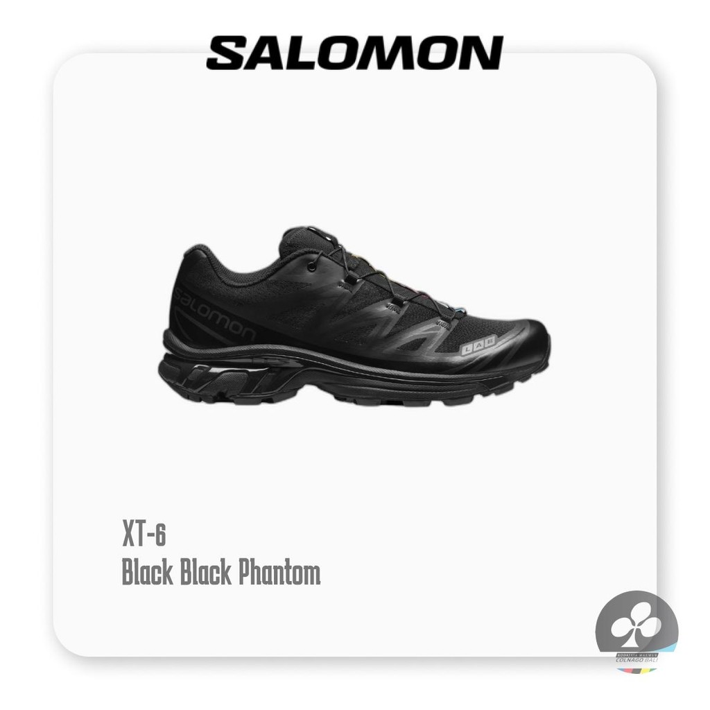 Sepatu SALOMON XT-6 BLACK/BLACK/PHANTOM - Sepatu Lari Trail Outdoor Premium Original