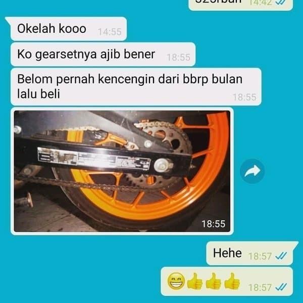 Aksesoris Gear Set Kawasaki Z250 Ninja 250 Karbu Ninja 250 Fi Rantai