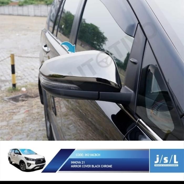 Cover Spion / Batok Spion Mobil Innova Reborn 2021 Black Chrome