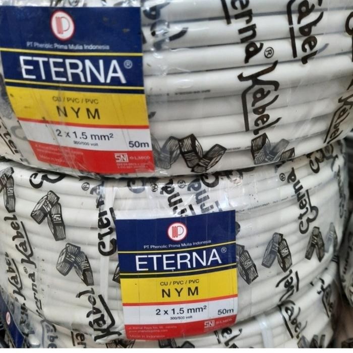 kabel listrik eterna NYM 2x1,5 /50meter