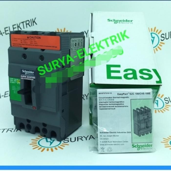 mccb mcb schneider ezc 100f F 60a 60A 60 ampere MCCB MCB SCHNEIDER EZC