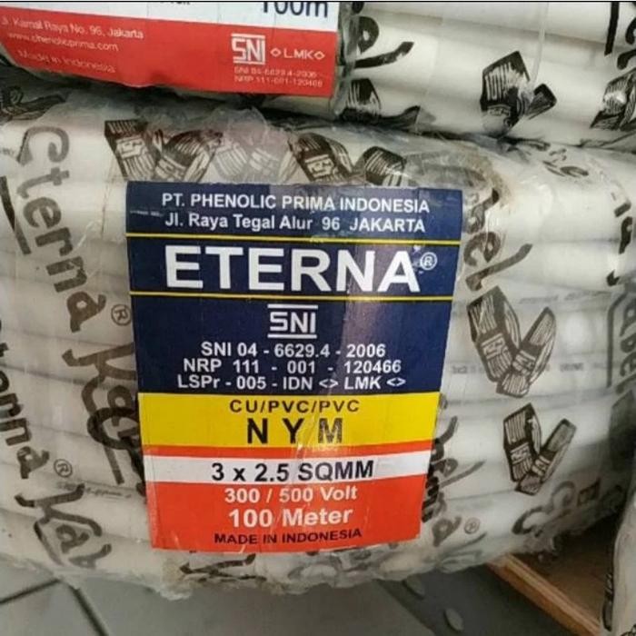 KABEL NYM 3X2.5 3X2,5 MM 100M (METER) ETERNA TERMURAH