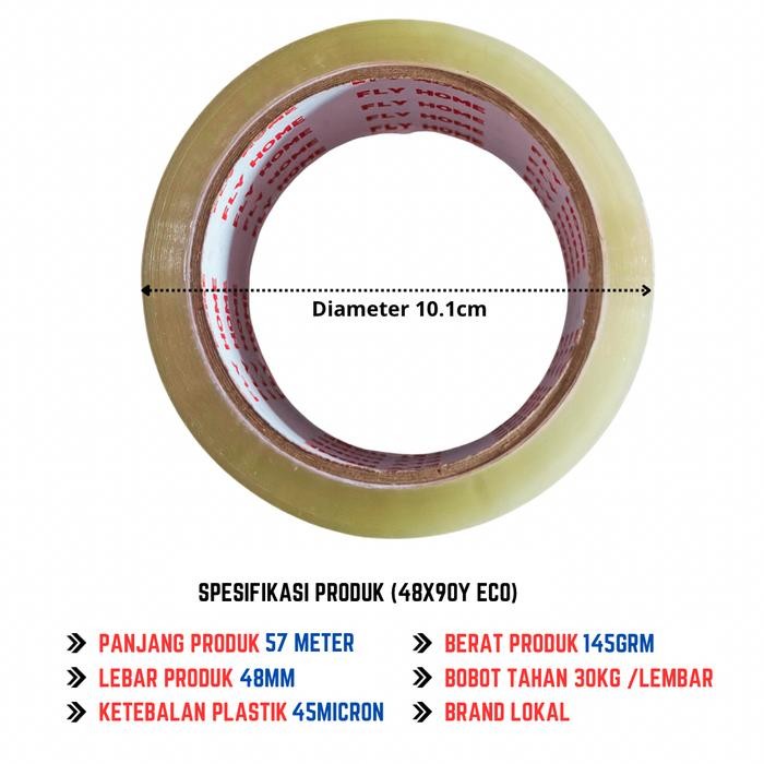 

Produk Terbaru Flyhome Lakban Bening Coklat 90Yard 2Inci 48X90 Yard 1 Dus Instan Cod