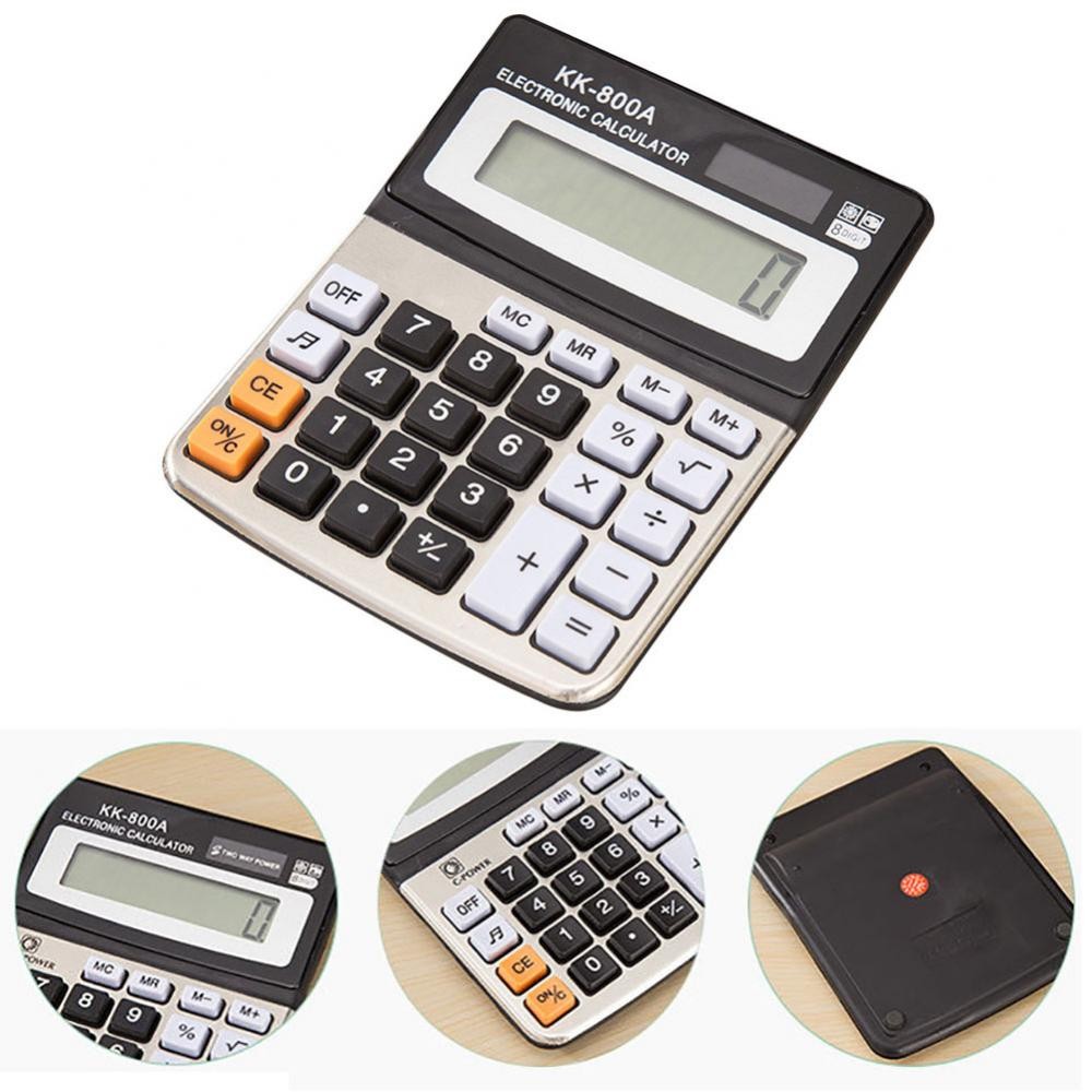 

Calculator KK-800A Metal Desktop large font wide Calculator 8 A Business Computer Office Supplies