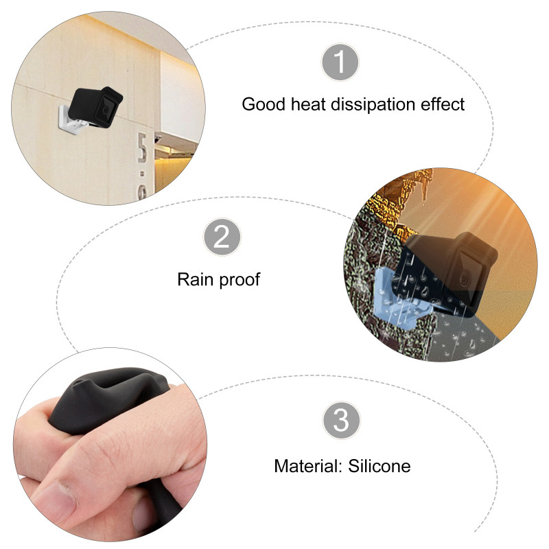 Waterproof Case For Wyze Cam V3 Security Camera Protective Cover Skin Silicone Case Mount Bracket