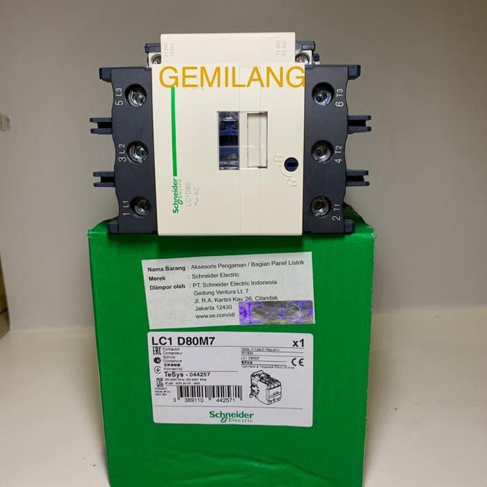 schneider LC1 D80M7 contactor
