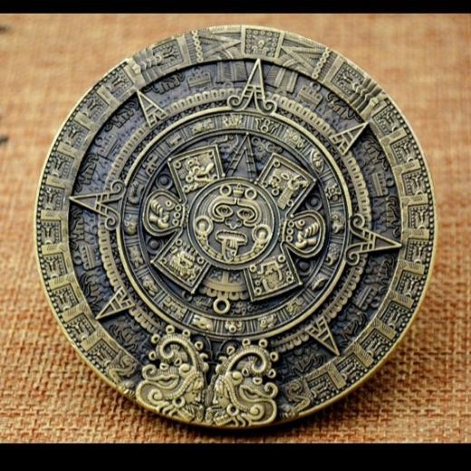 

Coin Maya Aztec Kalender Souvenir Seni Koin Peringatan
