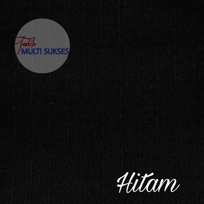 bahan kain ripstop ripstok ribstop hitam tacitcal seragam celana pdl