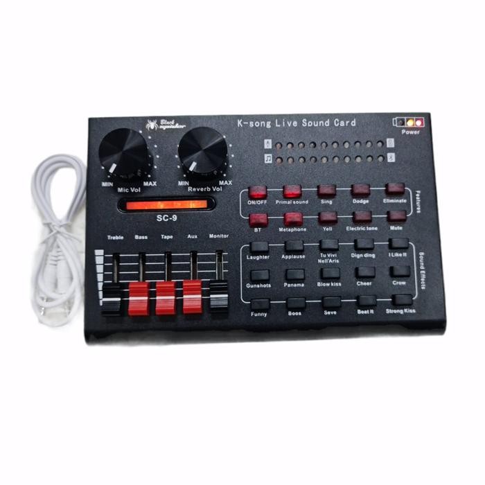 Jual Mixer Blackspider V9 Multifunctional Live Soundcard