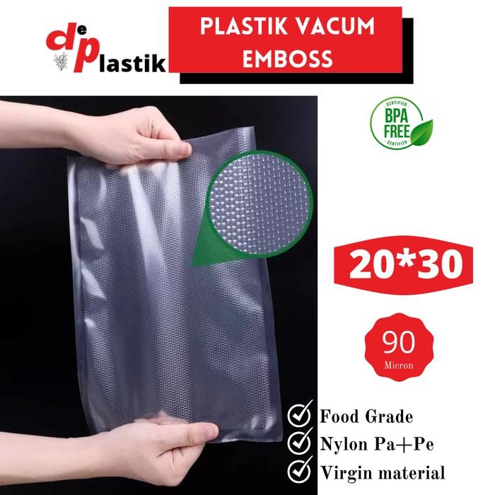 plastik vakum embos 20x30 vacuum embos vakum embos vakum makanan