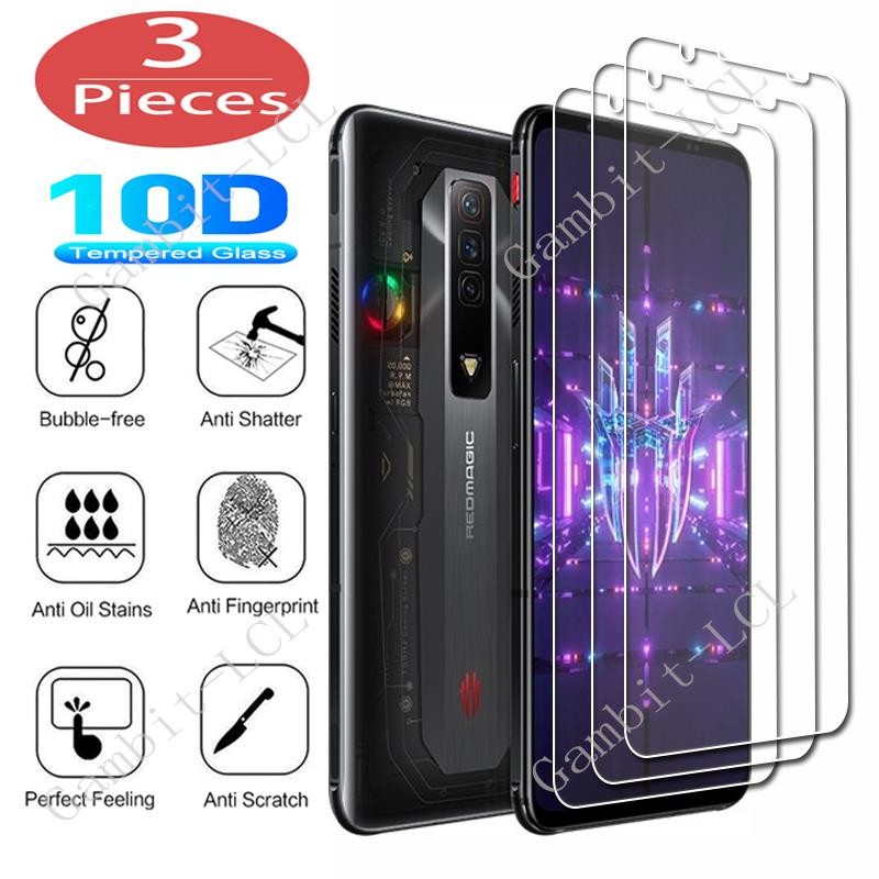 3Pcs Tempered Glass For ZTE Nubia Red Magic 7 Pro RedMagic 7Pro 6R 6s 6 Play 5G 5S 3S 3 6Pro Screen 