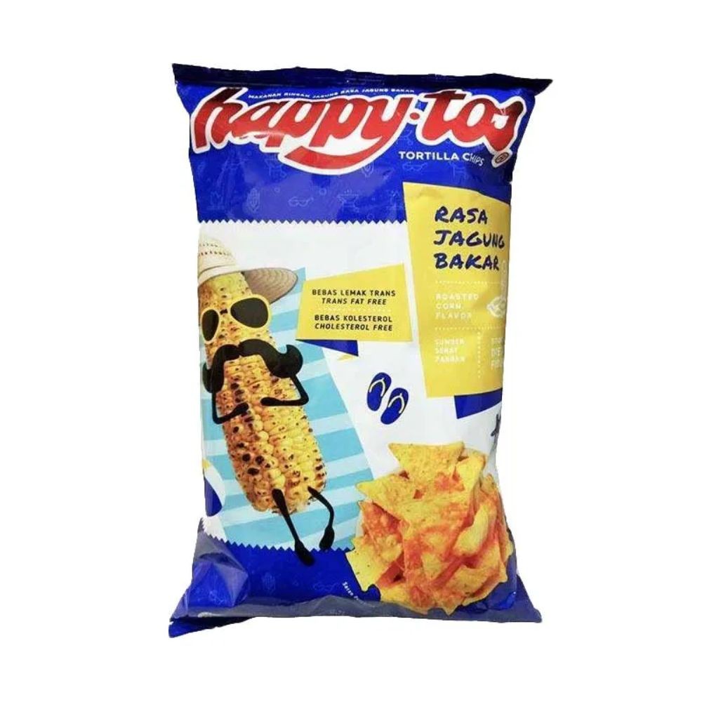 

Happytos Tortilla Corn Chips Roasted Corn 140 gram