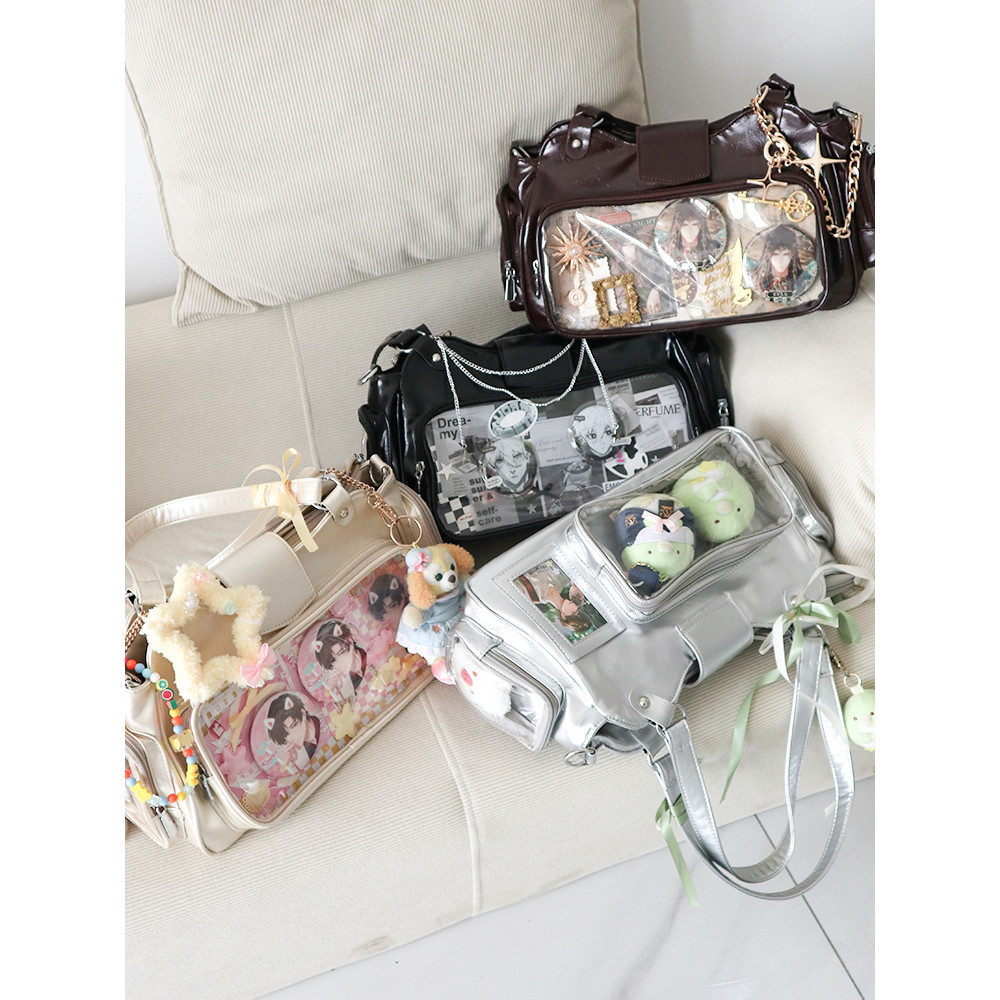 Daily Using Ita Shoulder Bags Woman Original Crossbady Bag Transparent Pockets Bolso Underarm Sac