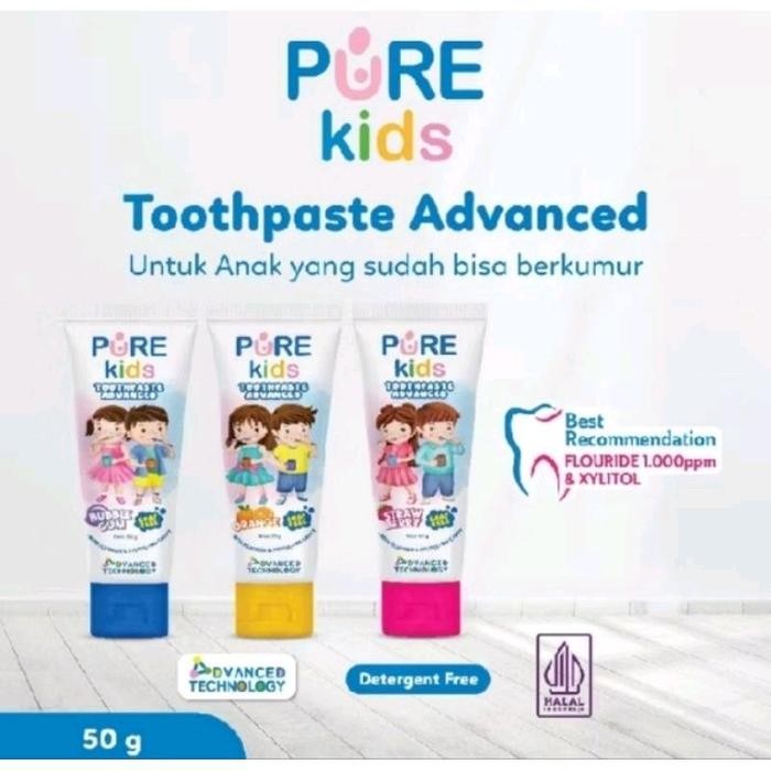 Terlaris Pure Kids Pure Baby Toothpaste Advanced 50gr With Fluoride & Xylitol SALE