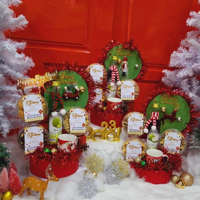 

Paket Dekorasi Hampers Natal Christmas Parcel Hadiah Kue Kering 312