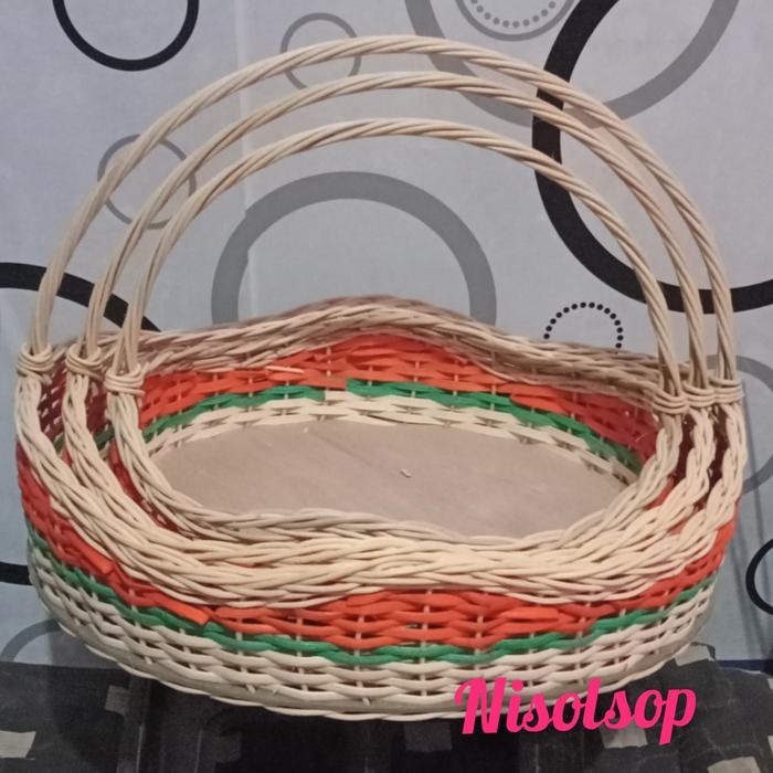 

keranjang parsel gelombang buah warna uk M L XL