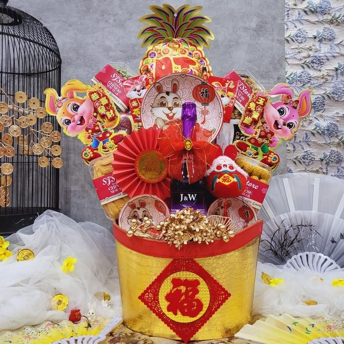 

Paket Dekorasi Hampers Imlek Parcel Hadiah Kue Kering 004