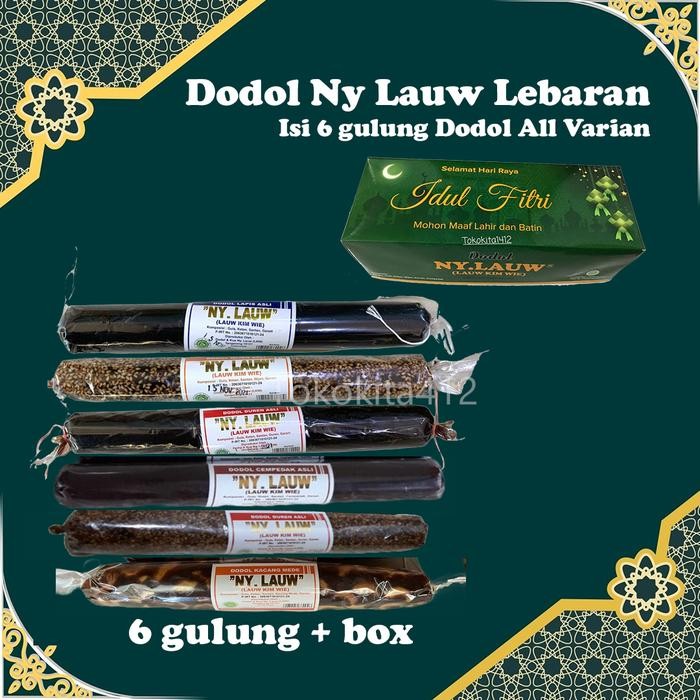 

Dodol Ny Lauw Hampers Lebaran 6 rasa 200 gr Idul Fitri