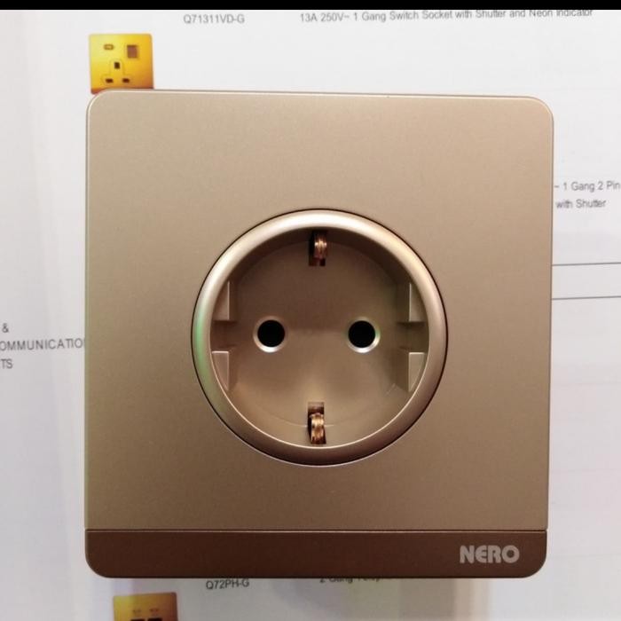 STOP KONTAK NERO DECORA GOLD