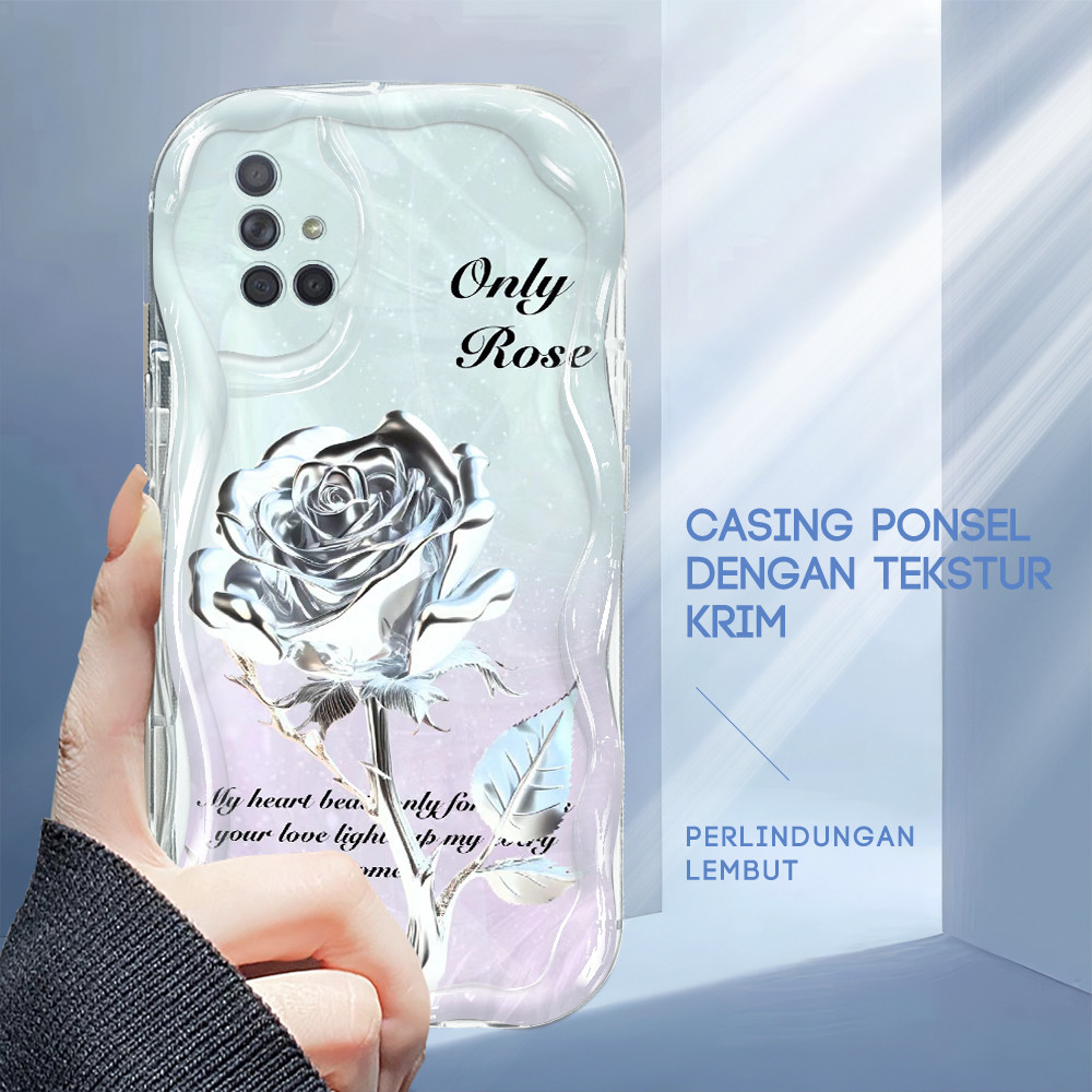 Casing Penuh Dengan Bunga Untuk For Compitable With Samsung Galaxy A71 Case Softcase Kesing 3808