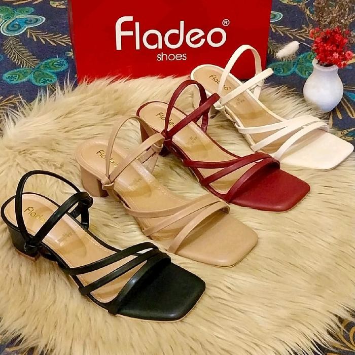 Sandal Wanita Fladeo Heels Talia Hak Tahu -Gratisongkir