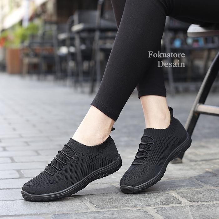 Foku Sepatu Sneakers Wanita Sepatu Wanita Lembut Sepatu Kasual Wanita Terbaru -Gratisongkir