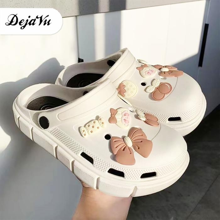 Dejavu Sepatu Sandal Jelly Sendal Wanita Sandal Rumah Sandal Karet Rumah Slop Slip On Elastis Anti
