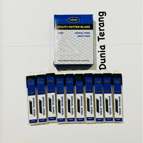 

AT Refill Isi Pisau Cutter VICO Besar 100bj - Serep Serap Cuter Isi Cutte