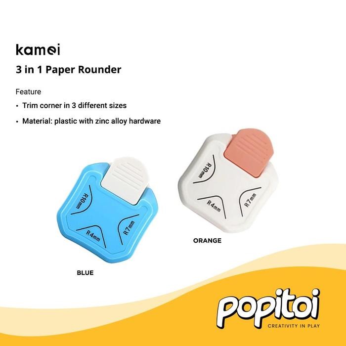 

AT Kamei 3 in 1 Paper Corner Puncher Rounder alat lengkungan sudut kertas