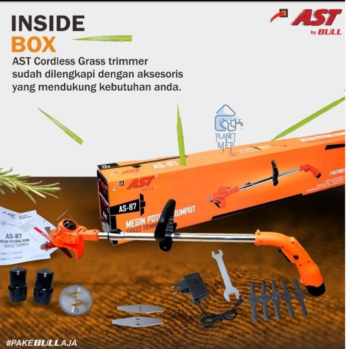 Baru Ast Mesin Potong Rumput Cordless As-87 Terlaris