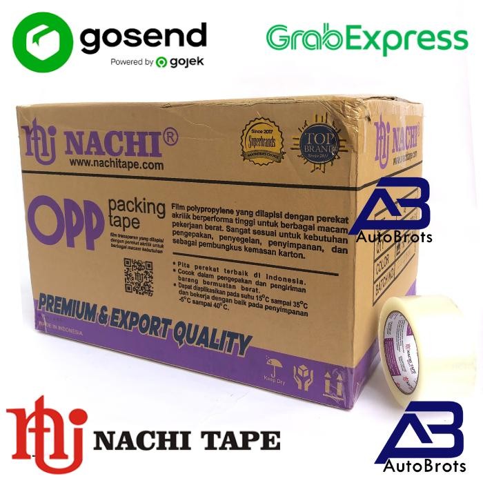 

AT 1 Dus/72Roll Nachi Tape OPP Lakban Packing Transparan 2 Inch X 90Y