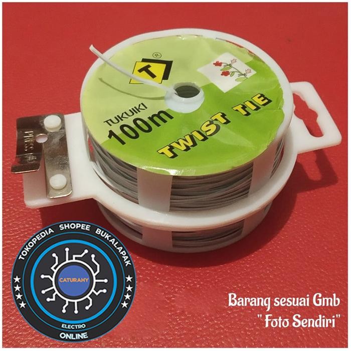 

AT twisti Kabel Twist tie 100M putihTali twis ti kawat Ikat pengikat