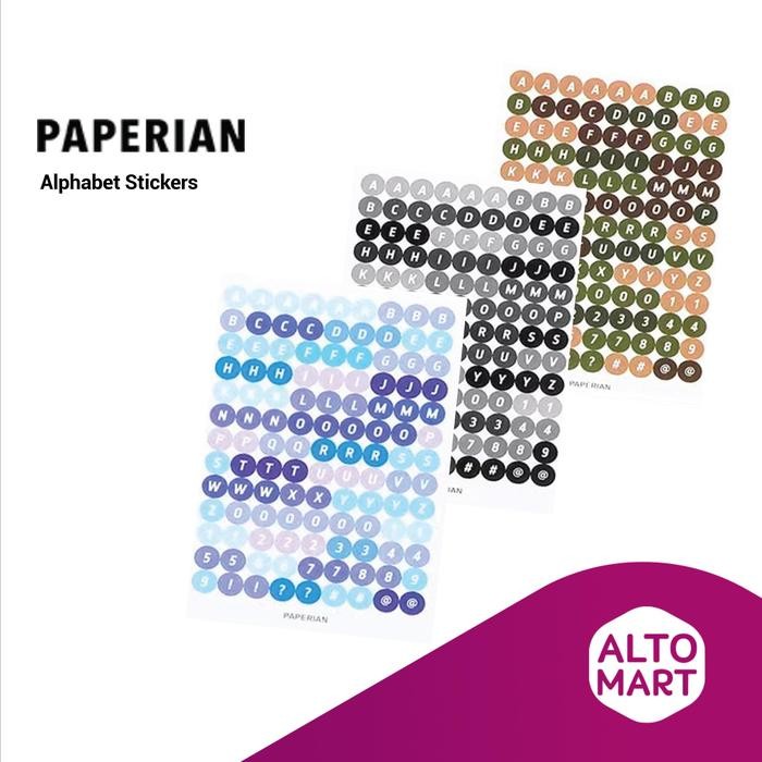 

AT Paperian Alphabet Stickers for Bullet Journal Sticker Huruf Warna