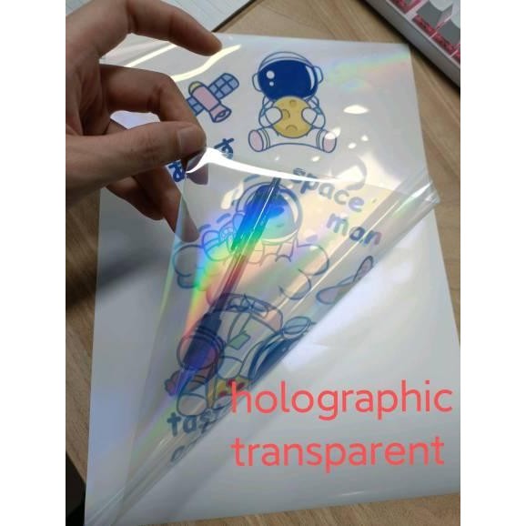 

AT Stiker Hologram Transparant Inkjet Waterproof, 5 lembar