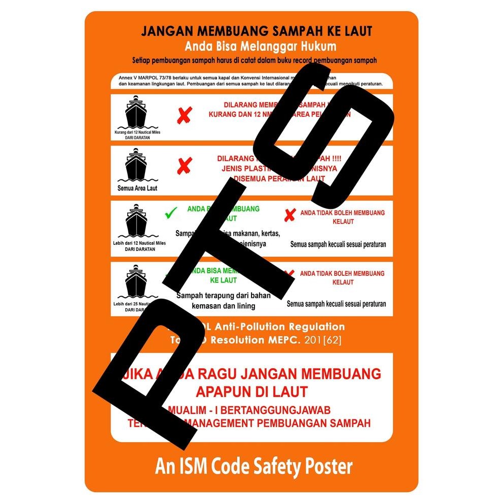 

AT POSTER JANGAN MEMBUANG SAMPAH KE LAUT ISM CODE IMO PELAYARAN INDONESIA