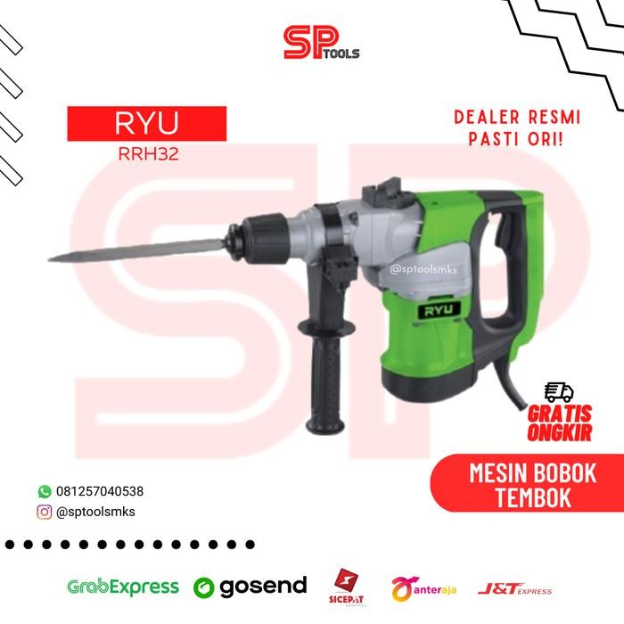 MESIN BOBOK / BOR BETON JACK HAMMER / DEMOLITION HAMMER RYU RRH32