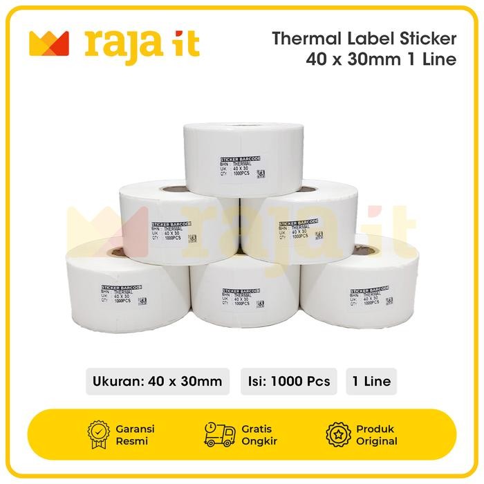 

AT Label Barcode Thermal 40 x 30 mm 40x30mm Stiker Thermal