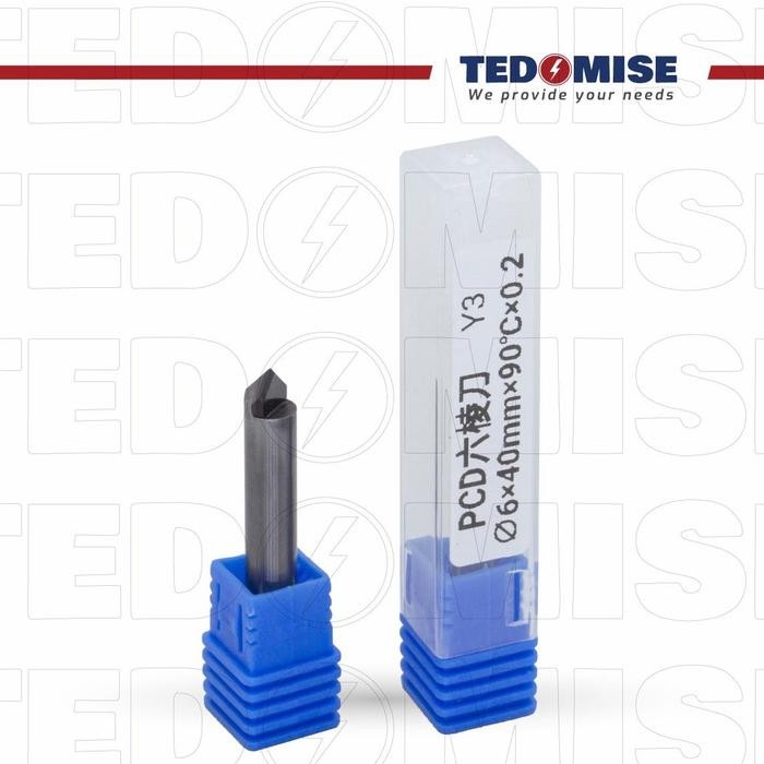 

Mata Bor CNC Grafir untuk material Batu/3 Face CNC PCD bit thickening diamond engrave for Marble