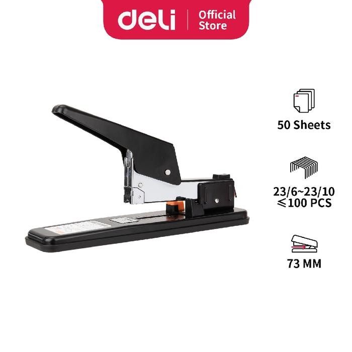 

AT Deli Stapler Heavy Duty 50sheets Mudah untuk mengganti dan mengisi staples E0392 Stationery