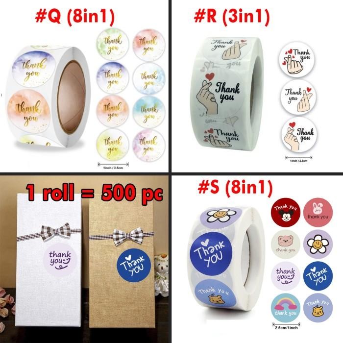 

AT [500pc] Stiker Thank You Seal Penutup Handmade Bulat 1inch 6in1 4in1 Q