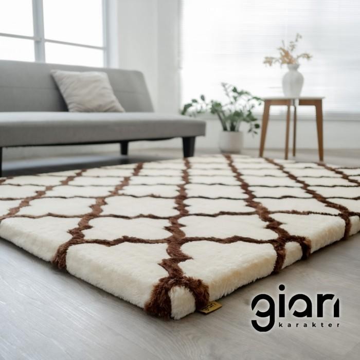 Karpet Bulu Rasfur/Busa/Surpet Marroco Cream - Gian Karakter