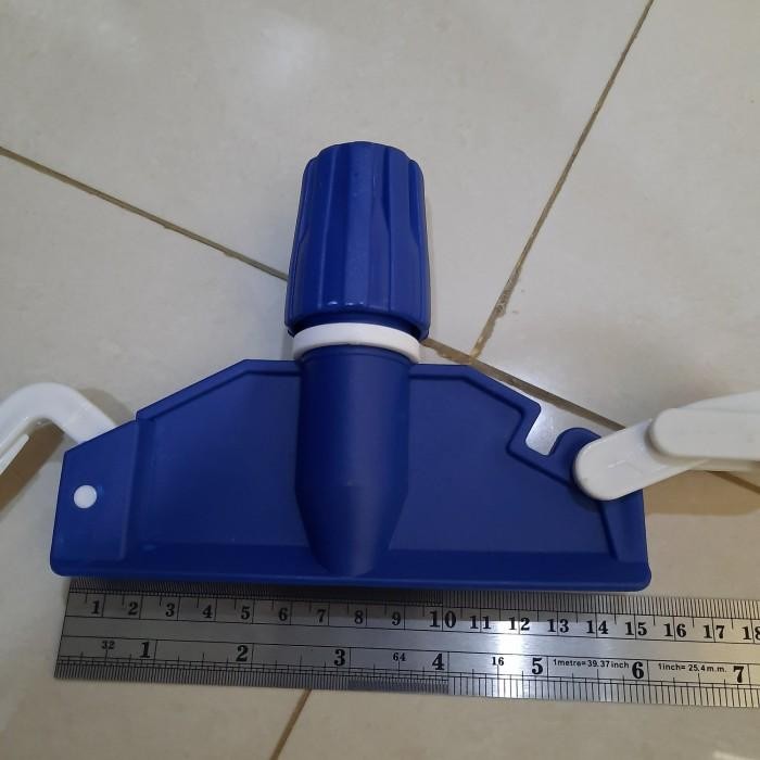 (Expert) Mop holder komplit (jepit pel + tongkat pel + kain pel refill)