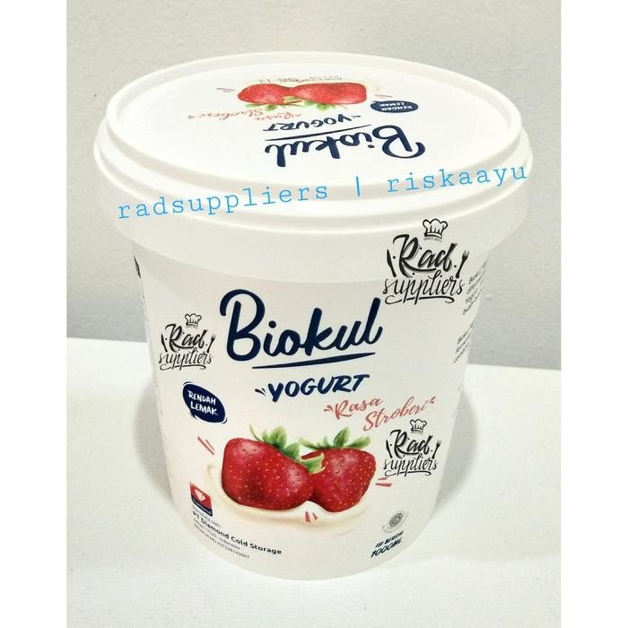 

(Expert) Biokul Stirred Yogurt Strawberry 1Liter, Yogurt kental Strawberry 1Liter, Best Seller,