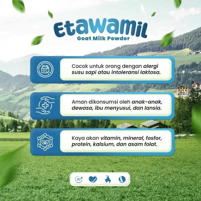 

(Expert) ETAWAMIL Susu Kambing Etawa Bubuk - Rasa Original Enak Sehat Halal BPOM 500 gram