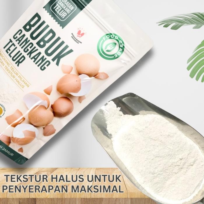 

(Expert) Cangkang Telur bubuk eggshell Calcium Kalsium Alami halus sekali 100 mesh tepung 1 kg