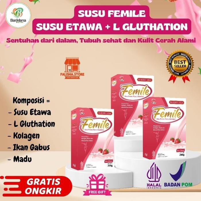 

(Expert) Susu Femile 200gram - Susu Etawa Plus L Gluthation kolagen Untuk Kulit Sehat Glowing Dari