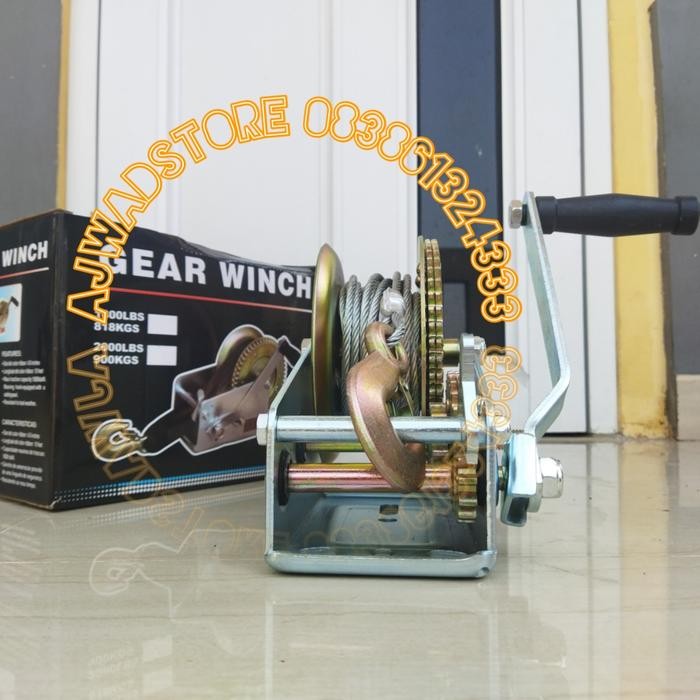 Paling Berkualitas Hand Winch Katrol Manual Tangan /Mesin Derek Tangan Manual 1000 Lbs