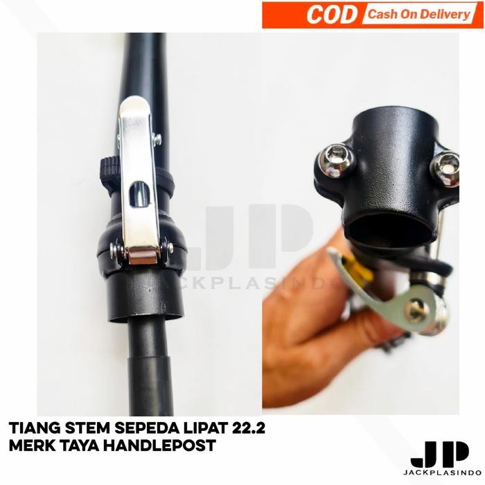 Tiang Stem Sepeda Lipat 22.2 Taya Handlepost Alloy Telescopic Seli Pac